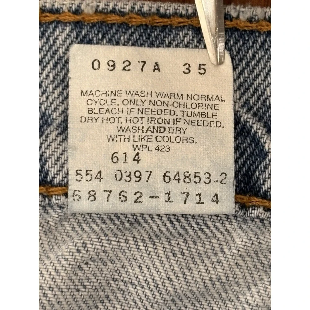 Levi's Vintage 562 Blue Loose Fit Student 30 Denim Shorts Orange Tab USA